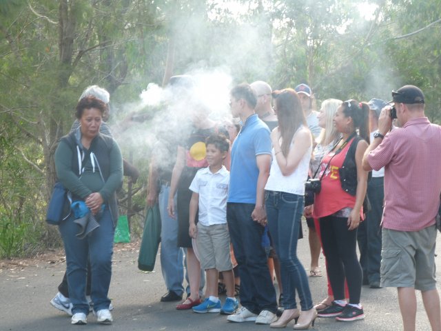 Smoking Ceremony at Appin Massacre Memorial, 2013